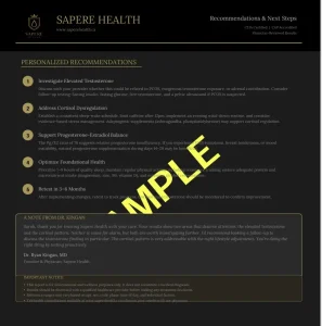 Personalized Hormone Report From Physician