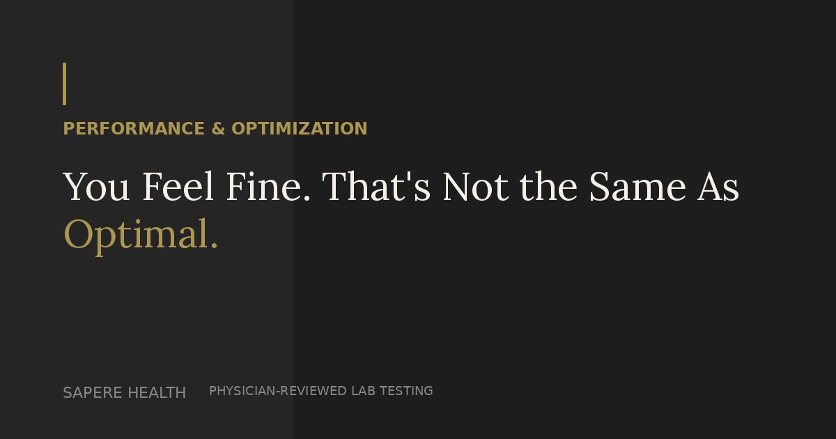 Sapere Health blog thumbnail — biomarker testing for performance and optimization, private lab testing in Vancouver