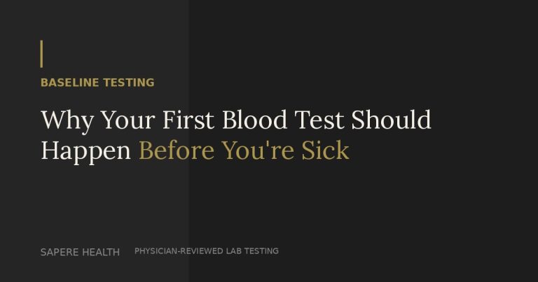 Sapere Health blog thumbnail — private blood work in Vancouver without a referral, baseline testing across BC
